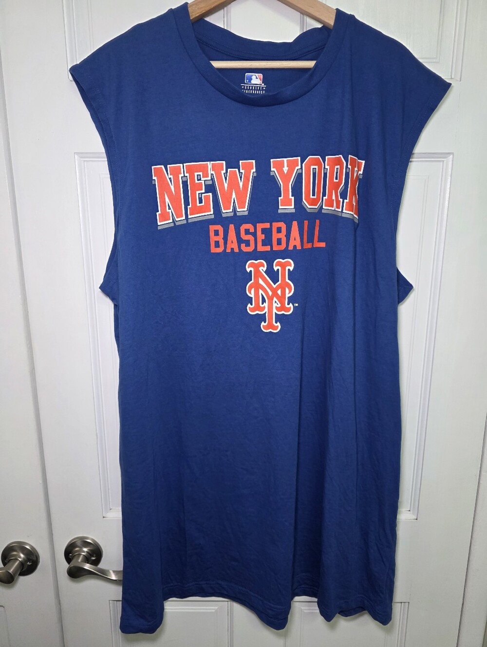 New York Mets 100% Cotton Sleeveless Tank Top NEW YORK BASEBALL- Size 2XLT